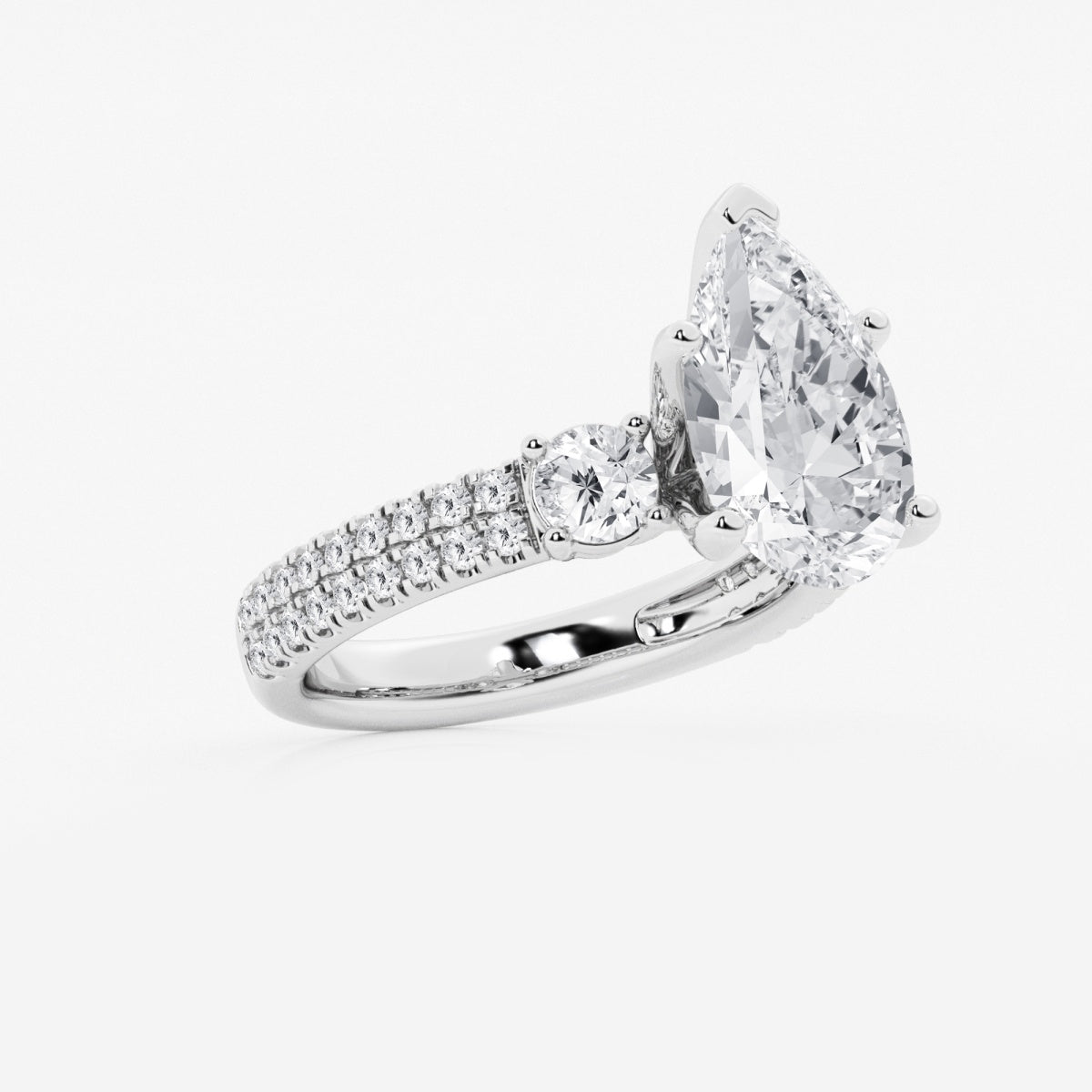 Vivienne - Double Row Accents Engagement Ring