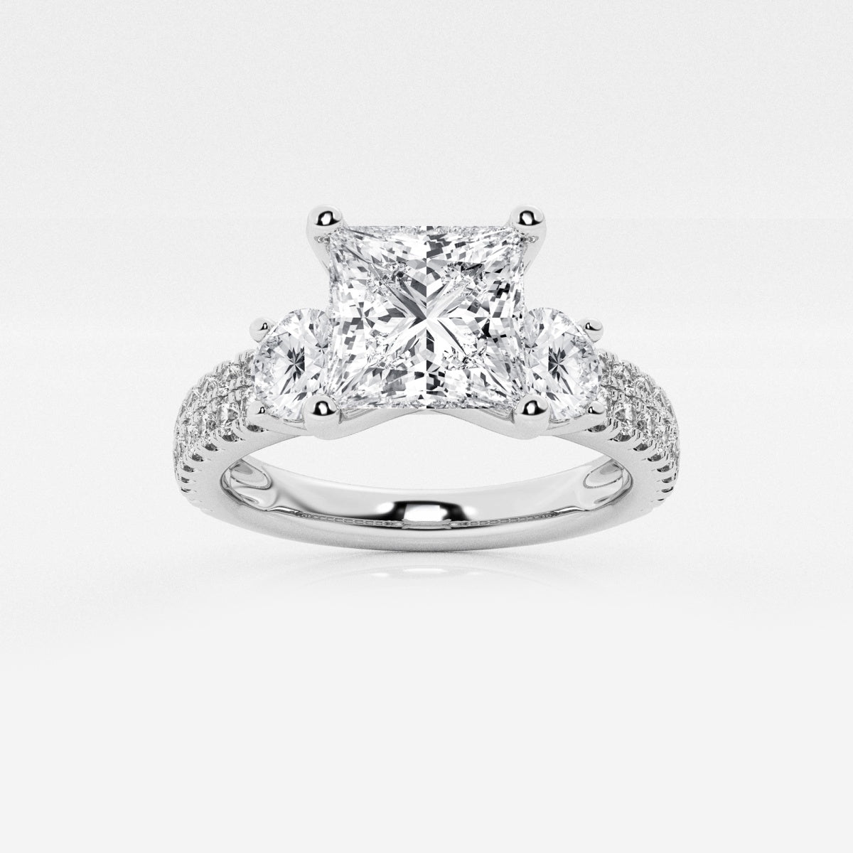 Vivienne - Double Row Accents Engagement Ring