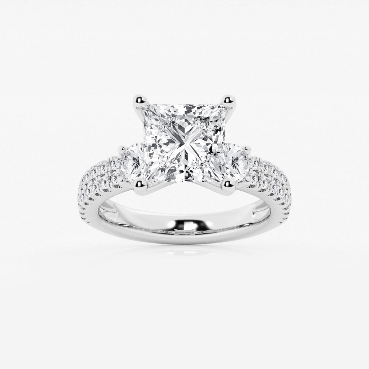 Vivienne - Double Row Accents Engagement Ring