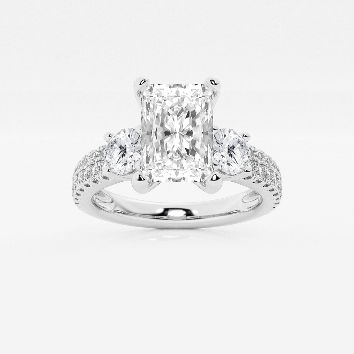 Vivienne - Double Row Accents Engagement Ring