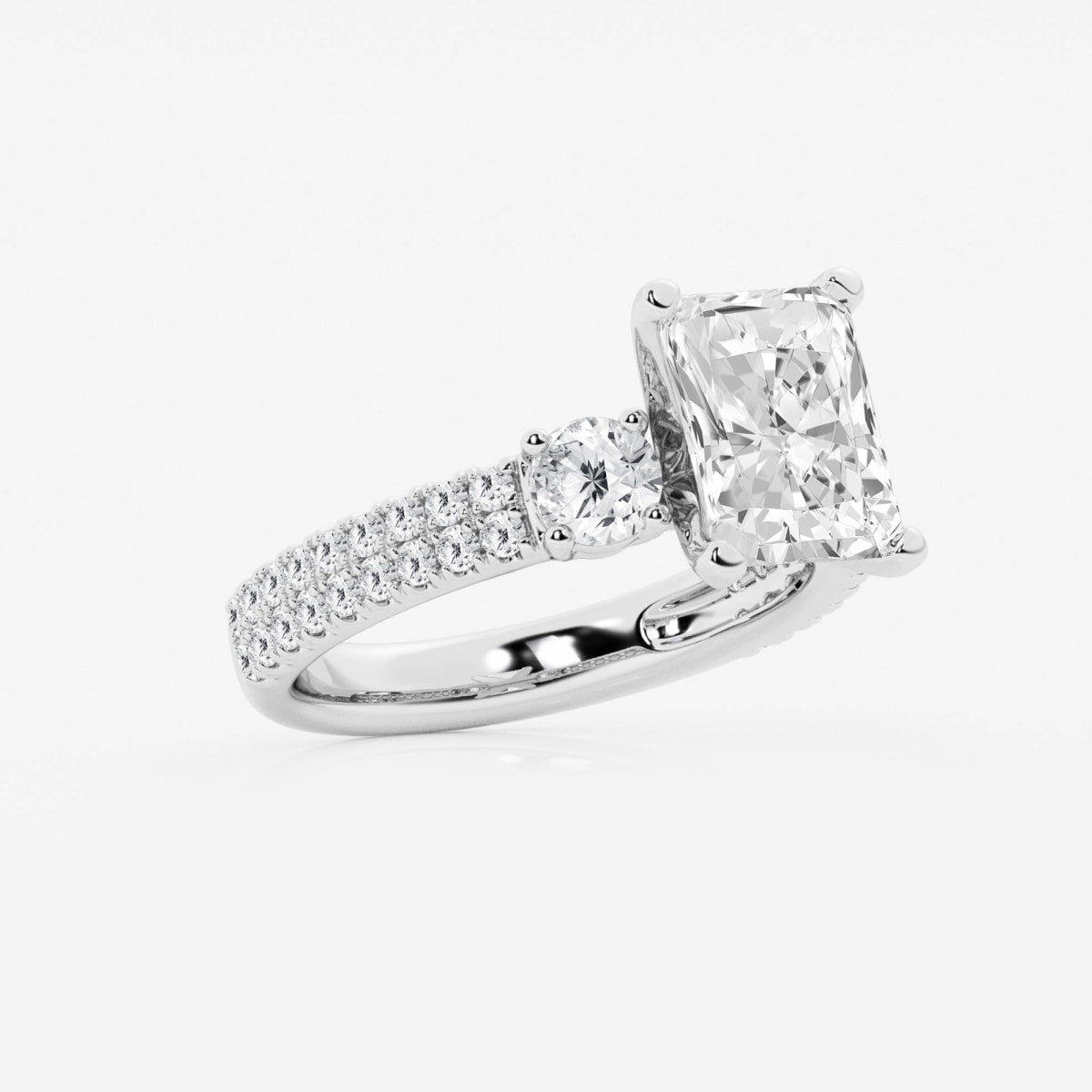 Vivienne - Double Row Accents Engagement Ring