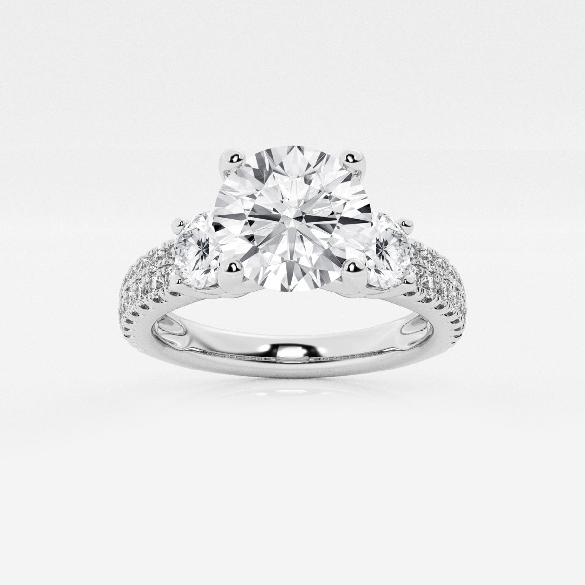 Vivienne - Double Row Accents Engagement Ring