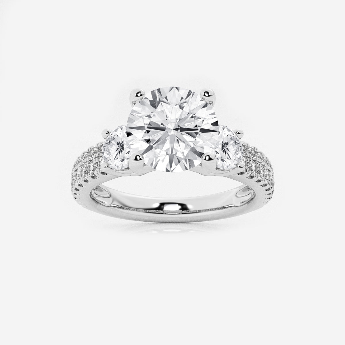 Vivienne - Double Row Accents Engagement Ring