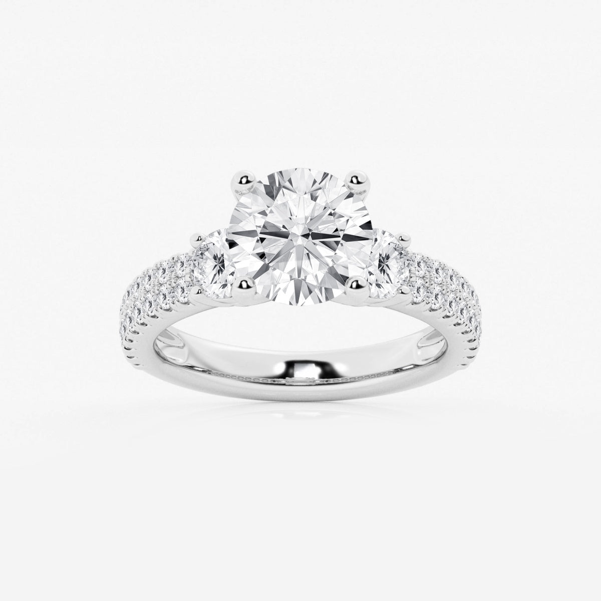 Vivienne - Double Row Accents Engagement Ring