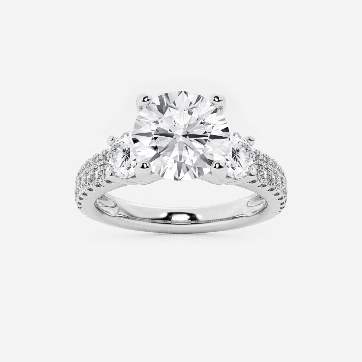 Vivienne - Double Row Accents Engagement Ring