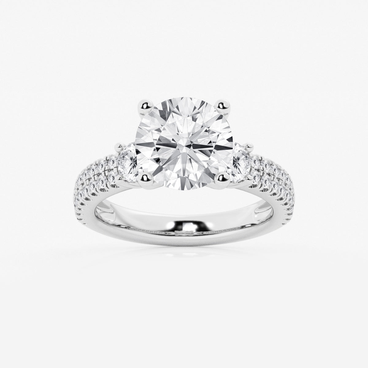 Vivienne - Double Row Accents Engagement Ring