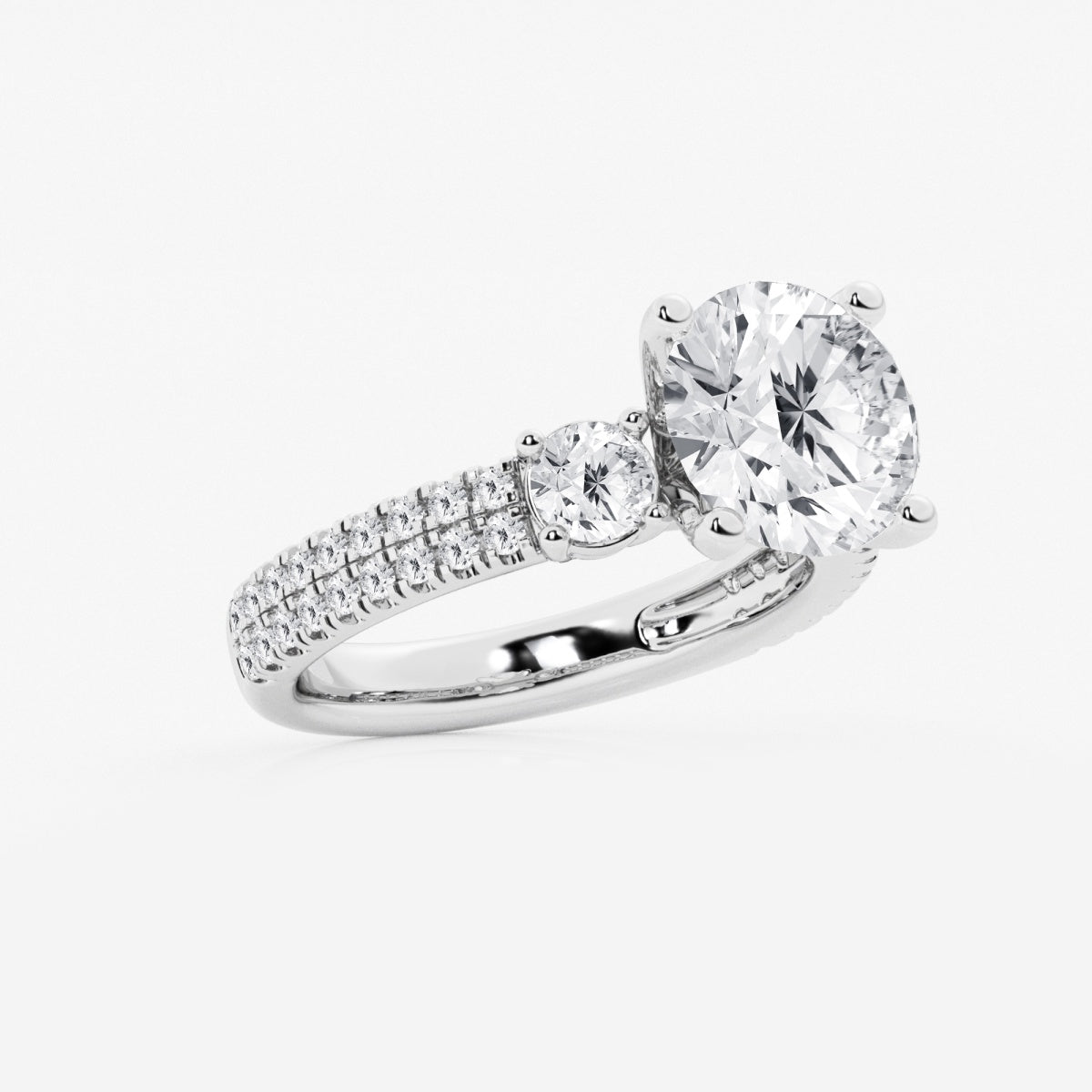 Vivienne - Double Row Accents Engagement Ring